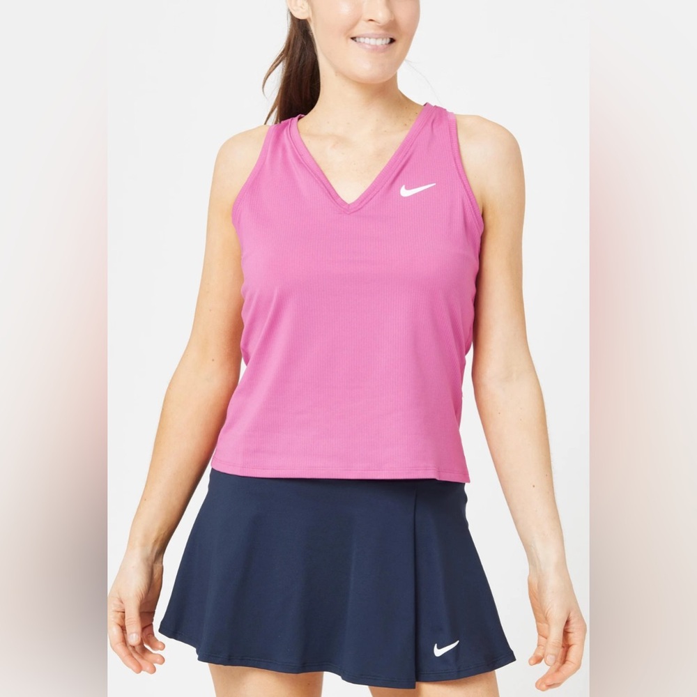 Nike Pink V-Neck Athletic Tank Top